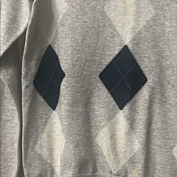 Zara Gray and Blue Argyle Sweater - Picture 2 of 8